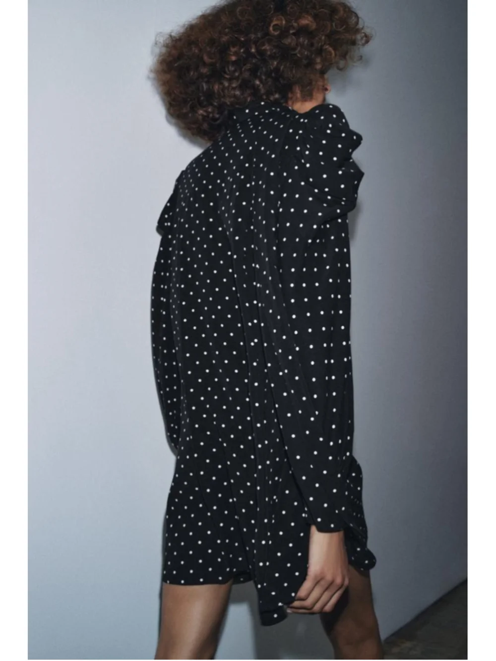 Zara Polka Dot Scarf Dress Size M